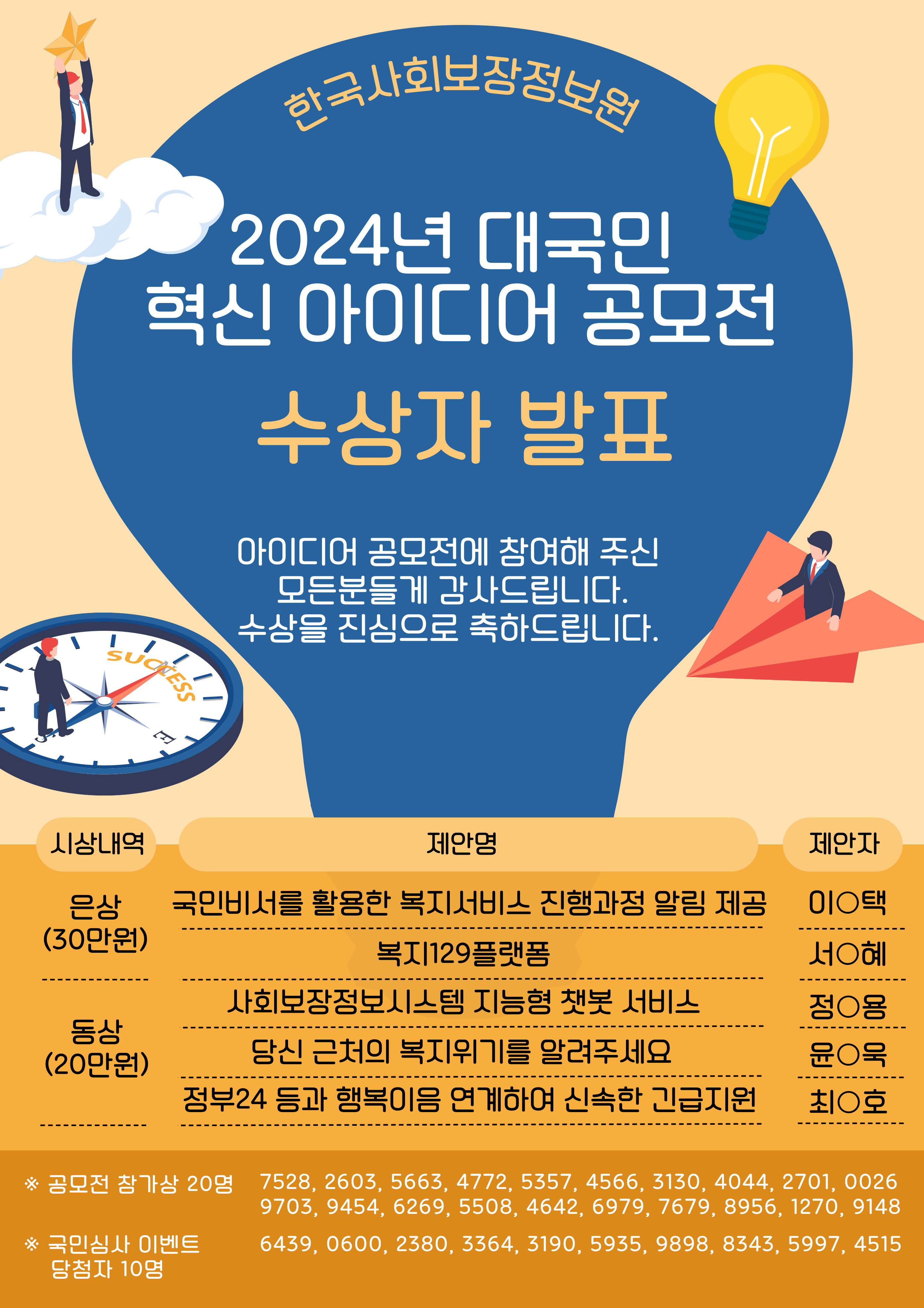 [사진] 2024 아이디어 공모전 수상자 발표 포스터